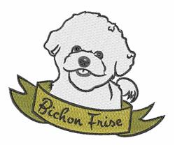 Bichon Frise - 4x4 puppy dog detailed machine embroidery design for kitchen tea towels