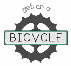 Bicycle gear in playful design featuring 'BICYCLE' text. Modern colors create vibrant contrast for sports.