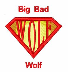 detailed puppy dog machine embroidery pattern - Big Bad Wolf for reusable tote bags