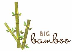 beginner-friendly leaf machine embroidery pattern - Big Bamboo for decorative pillow covers
