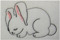 Big Ear Bunny - 4x4 bunny rabbit beginner-friendly embroidery design for Nursery Decor