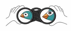 bird beginner-friendly machine embroidery - Bird Watching for reusable tote bags