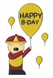 Birthday Boy - 5x7 boy beginner-friendly machine embroidery design for Party Hats