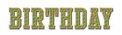 detailed birthday machine embroidery pattern - Birthday perfect for kitchen tea towels
