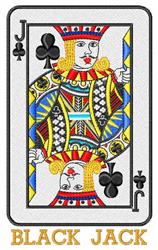 detailed jack machine embroidery pattern - Black Jack perfect for reusable tote bags