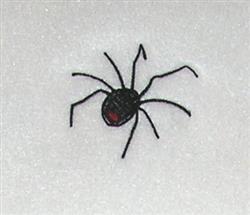 Black Widow Spider - 4x4 spider quick stitch embroidery design for kitchen tea towels
