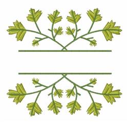 Blank Caption Parsley - 5x7 leaf beginner-friendly embroidery design for reusable tote bags
