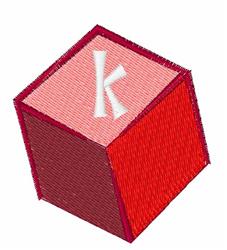 Block Lower Case K - 4x4 case quick stitch embroidery design for cute baby onesies