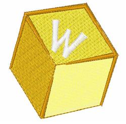 Block Lower Case W - 4x4 case quick stitch embroidery design for Baby Blankets