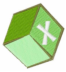 quick stitch case machine embroidery pattern - Block Lower Case X for Nursery Decor