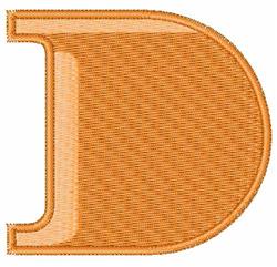 beginner-friendly out machine embroidery pattern - Blocked Out D for School Projects