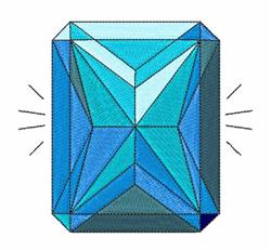 detailed zircon machine embroidery pattern - Blue Zircon for decorative pillow covers