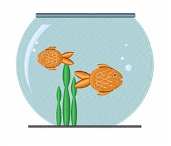 Fish Bowl Embroidery Design | EmbroideryDesigns.com