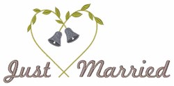 Just Married Embroidery Design | EmbroideryDesigns.com