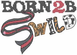 cross detailed machine digital embroidery - Born 2 Be Wild perfect for kitchen aprons