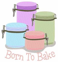 bake detailed machine embroidery - Born To Bake perfect for decorative wall hangings