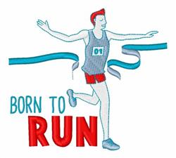 run beginner-friendly machine embroidery - Born To Run perfect for reusable tote bags