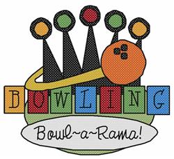 detailed cross machine digital embroidery pattern - Bowling perfect for Event Banners