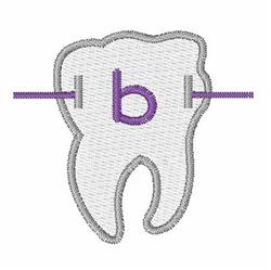 quick stitch brace machine embroidery pattern - Braces Small b for Kids Backpacks