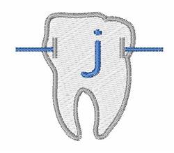 brace quick stitch machine embroidery - Braces Small j for decorative pillow covers