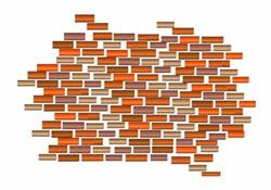 Brick By Brick - 5x7 brick detailed machine embroidery design for Wedding Banners