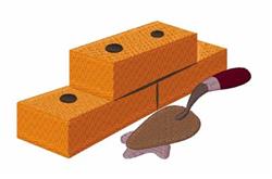 detailed mortar machine embroidery pattern - Brick & Mortar for reusable tote bags