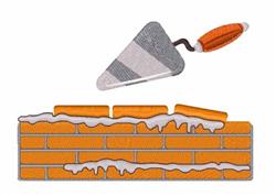 Brick Wall - 5x7 wall detailed machine embroidery design perfect for cute baby onesies
