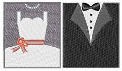 groom detailed machine embroidery - Bride & Groom perfect for decorative pillow covers