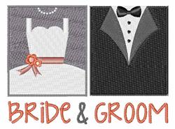 groom detailed machine embroidery - Bride & Groom perfect for decorative pillow covers