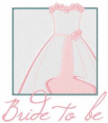 detailed bride machine embroidery pattern - Bride To Be for Wedding Invitations
