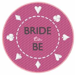 heart detailed machine digital embroidery - Bride To Be perfect for reusable tote bags