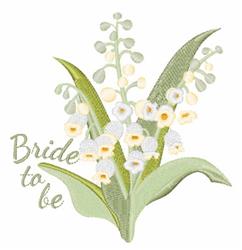 leaf detailed machine embroidery - Bride To Be perfect for decorative pillow covers