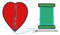 heart beginner-friendly machine embroidery - Broken Heart for decorative pillow covers