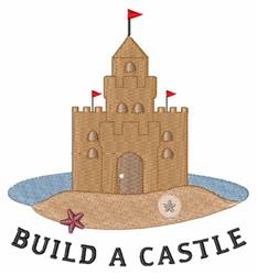 beginner-friendly summer castle machine embroidery pattern - Build A Castle for kitchen aprons