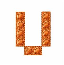 Building Blocks U - 4x4 block quick stitch embroidery design for decorative pillow covers