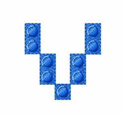 quick stitch block machine embroidery pattern - Building Blocks V for kitchen aprons