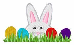 detailed easter bunny rabbit machine embroidery pattern - Bunny Eggs for Greeting Cards