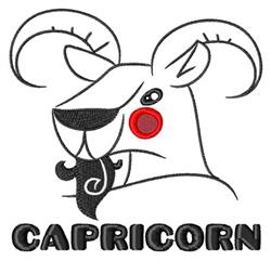cabricorn detailed machine embroidery - Cabricorn perfect for kitchen tea towels