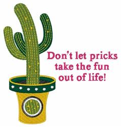 Playful cactus with vibrant green arms in a cheerful yellow flower pot, featuring a humorous pink saying.