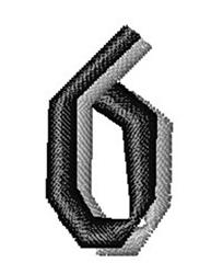 quick stitch shadow machine embroidery pattern - Calligraphy Shadow 6 for reusable tote bags