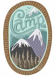 Camo Mountains - 4x4 mountain detailed machine embroidery design perfect for Jackets