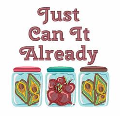 Can It - 5x7 can detailed machine machine embroidery design perfect for kitchen aprons