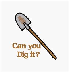beginner-friendly it? machine embroidery pattern - Can You Dig It? for Tool Bags