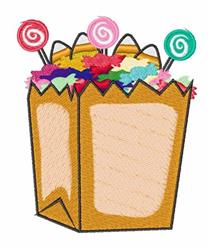 bag detailed machine digital embroidery - Candy Bag perfect for Halloween Treats