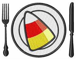 Candy Corn Meal - 4x4 candy corn detailed machine embroidery design for Tablecloths