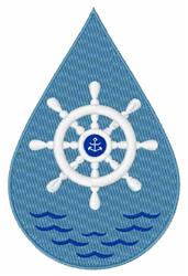 detailed wheel machine embroidery pattern - Captain’s Wheel perfect for kitchen aprons