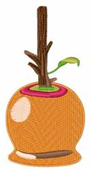apple beginner-friendly machine embroidery - Caramel Apple perfect for kitchen aprons