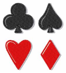 beginner-friendly heart machine embroidery pattern - Card Suits for decorative pillow covers