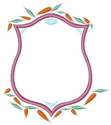 Carrot Crest - 4x4 carrot quick stitch machine embroidery design for cute baby onesies