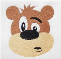 detailed bear machine embroidery pattern - Cartoon Bear for Kids Clothing